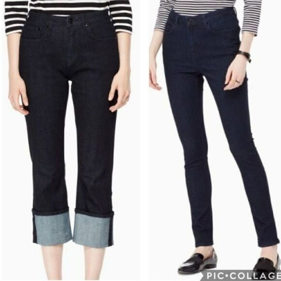 Kate Spade Broome Street Cuffed Jeans Size 26 NWT - Picture 1 of 16